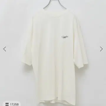 와타세 세이조 Edifice 화이트 백 프린트 티셔츠