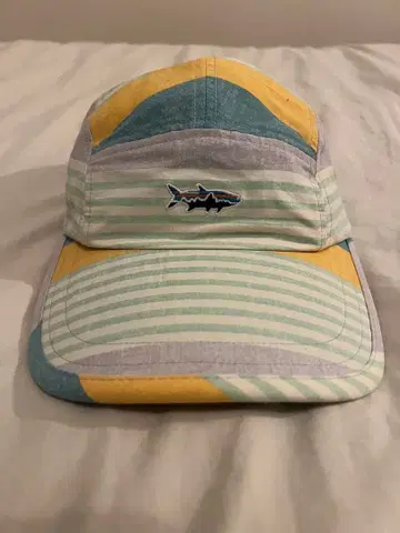 스트라이프 패턴 패치워크 캡