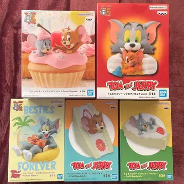 [ 새상품 ] 톰과 제리 소프트 비닐 피규어 피규어 컬렉션 5세트
