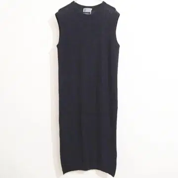 CHAOS 카오스 코튼 니트 원피스 슬리브리스 블랙 코튼 100%