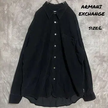ARMANI EXCHANGE 코듀로이 셔츠 블랙 L 아르마니