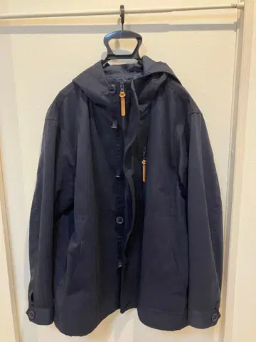 B Ming 네이비 마운틴 파카 후드 부착