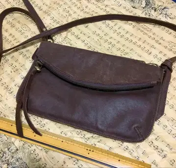 미사용 숄더백 천연 가죽