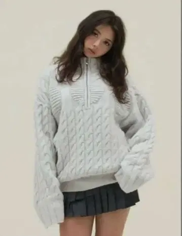 새상품 ANDMARY Heart loose knit gray