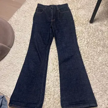 부츠컷 데님 26 사이즈 다크 블루