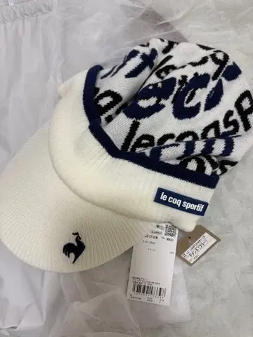 르꼬끄 스포르티브 니트 모자 프리 화이트