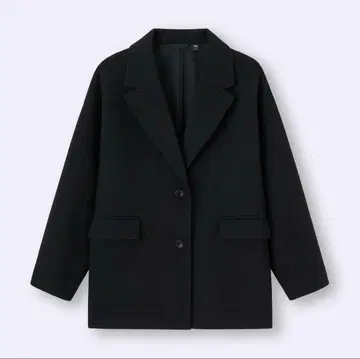 [ 새상품급 최상급 ] GU 코지 멜톤 하프 코트 블랙 사이즈 S