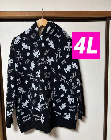 디즈니 후드티 4L 사이즈 미키 미니 올 패턴 속기모