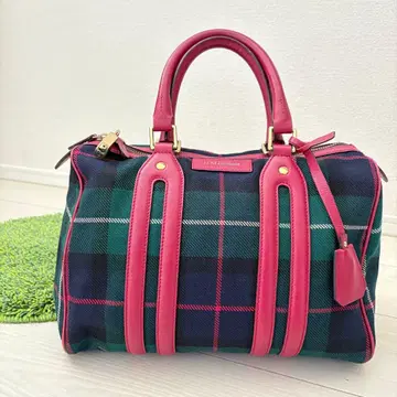 새상품급 J&M DAVIDSON 보스턴 백 체크