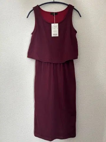 rienda 슬리브리스 다크 레드 원피스 M