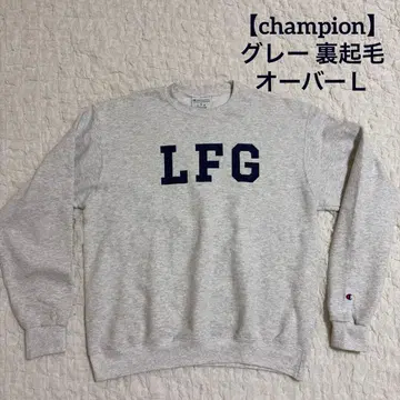90s 챔피온 맨투맨 그레이 속기모 트레이닝복 오버 L