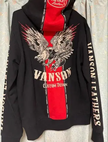VANSON 이글 디자인 후드티 L 사이즈 그런지 y2k
