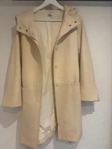 라코스테 후드 부착 코트 40