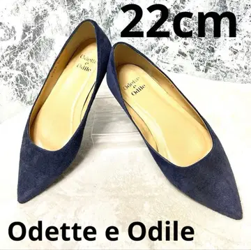 [ 상태 좋음 ] odetto 네이비 스웨이드 플랫 22cm