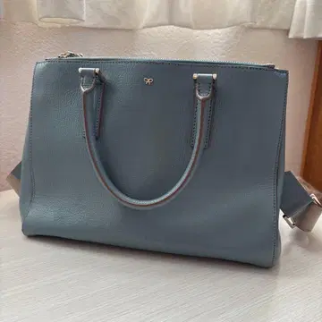 아냐 핸드마치 블루 가죽 핸드백 숄더백