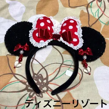 미니 마우스 하트 귀찌 포함 머리띠 디즈니 리조트