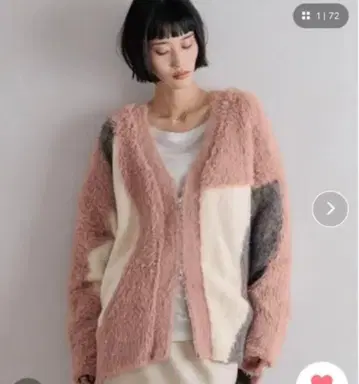 로리즈팜 샤기 ZIP 가디건 롱 슬리브