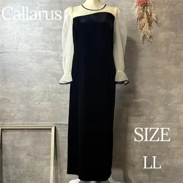 미사용 새상품 카랄스 아지메 디자인 벨로아 원피스 드레스 빅 사이즈 LL