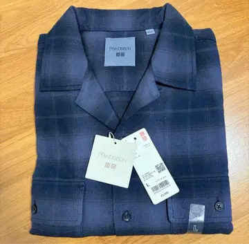 [ 완판템 ] JW 앤더슨 브러쉬드 코튼 오버 사이즈 셔츠 블루 L