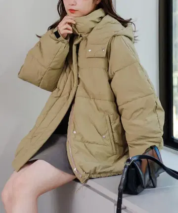 래글런 볼륨 패딩 자켓