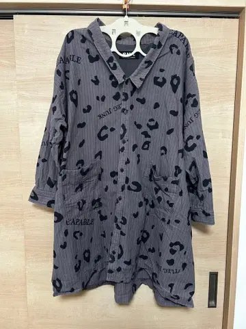 RNA 아르엔에이 레오파드 셔츠 원피스 레오파드 무늬