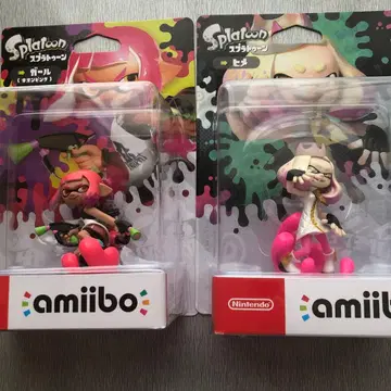 스플래툰 amiibo 네온 핑크 히메 2개 세트입니다 미개봉 새상품!!
