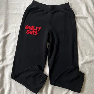[ 레어 ] GUILTYGUYS 블랙 스웨트 팬츠