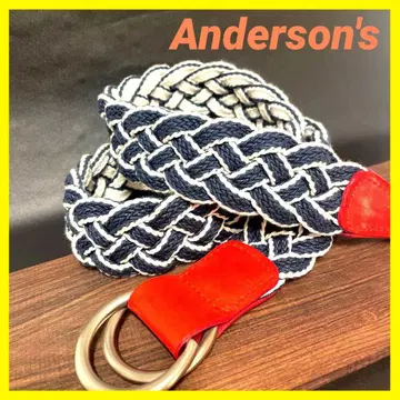 Anderson's 벨트 더블 링 85 이탈리아 오렌지 편직