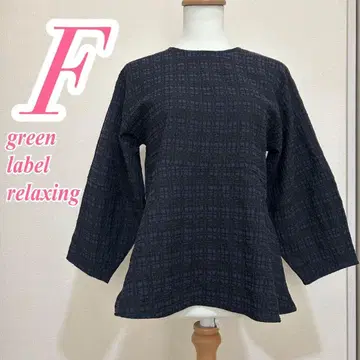 green label relaxing 네이비 블라우스 긴팔 F 페플럼