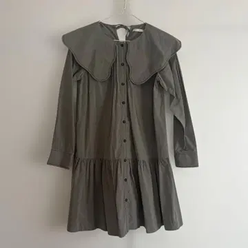 REDYAZEL 카라 부착 셔츠 원피스 카키