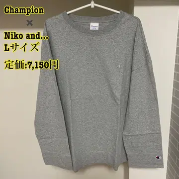 Champion Niko and L 사이즈 그레이 긴팔 티셔츠