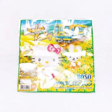 산리오 키티 치바 보소 BOSO 유채꽃 기차 지역 한정 미니 타월 레어