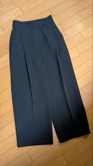 Demi-Luxe BEAMS 블랙 와이드 팬츠