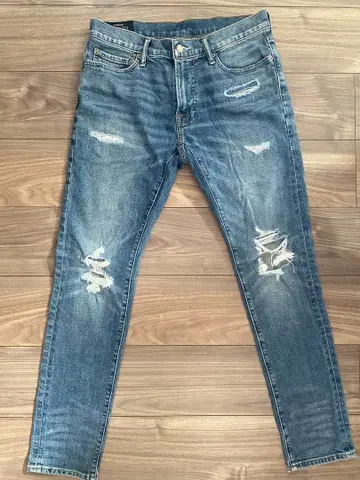 데미지 데님 팬츠