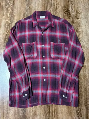 리얼 맥코이 조 맥코이 레이온 옴브레 체크 셔츠 L 사이즈