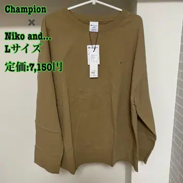 Champion Niko and - L 사이즈 모카 긴팔 티셔츠