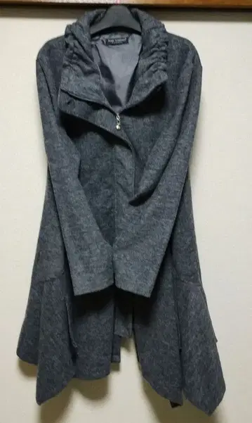 여성용 울 혼방 A라인 코트 그레이