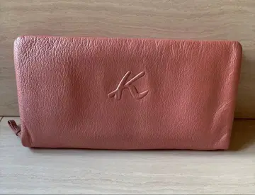 키타무라 장지갑 핑크 라메 지갑