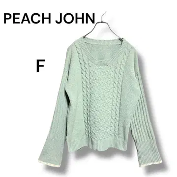 PEACH JOHN 케이블 짜임 니트 풀오버 F 루즈핏 실루엣