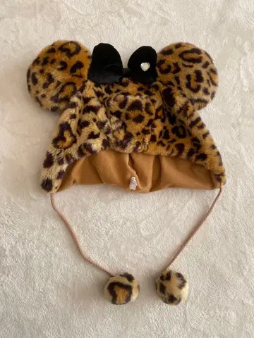 레오파드 무늬 미니 팬캡