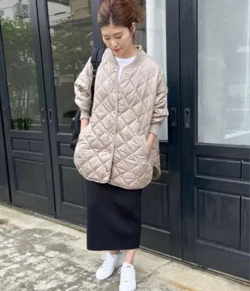 Spick & Span Pe 퀼팅 블루종 오버 실루엣