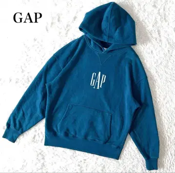 GAP 빛나는 후드티 양면 리플렉터 로고 블루 XL