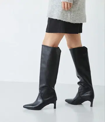 포인티드 토 와이드 샤프트 부츠