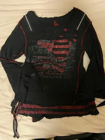 h. ANARCHY 블랙 긴팔 T셔츠