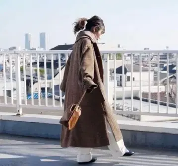 ehka sopo 체크 롱 코트