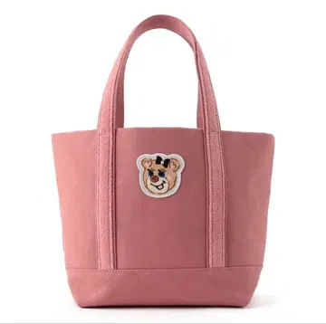 올드 테디걸 와펜 토트백 핑크