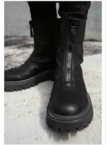 안티카 프론트 지퍼 부츠 39