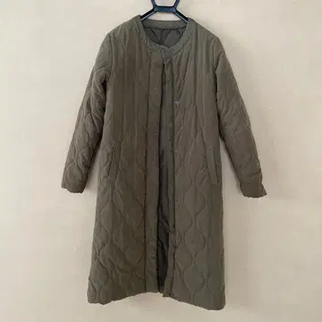 멀로 퀼팅 롱 코트 M