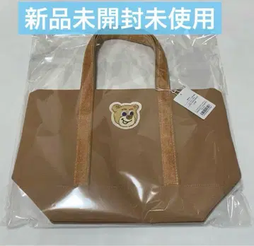 러브러리 올드 테디 와펜 토트백 소 베이지 .