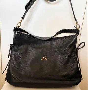 키타무라 슈링크 가죽 숄더백 블랙